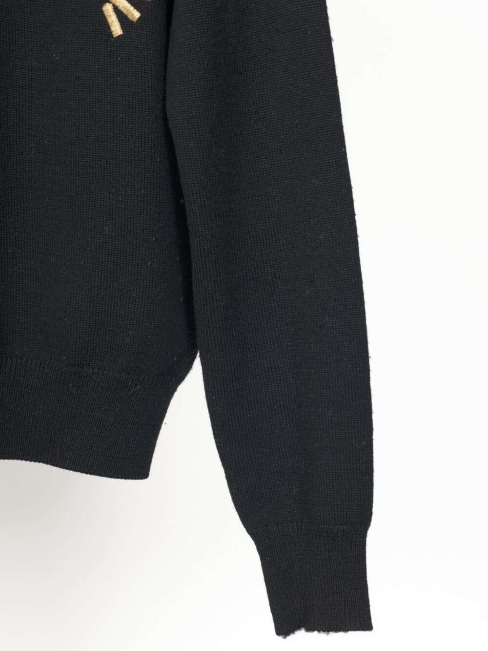 Carven AW14 Black Wool Embroidered Arrow Heart Sweater - Picture 5 of 9